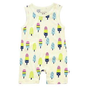 Babysoy Pattern Prints Tank Romper - Popsicles